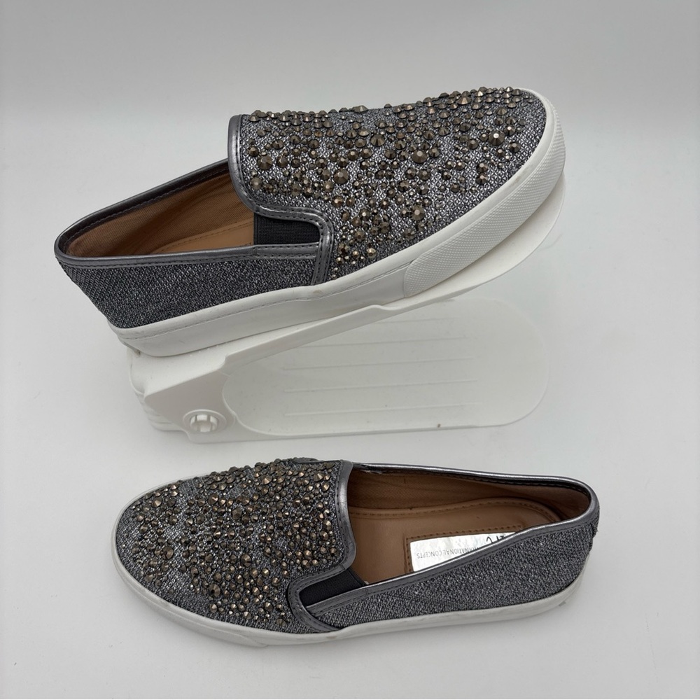 INC International Concepts Silver Embellished Slip-On Sneakers